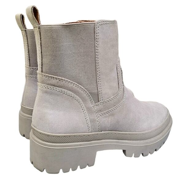 Lug Sole Chelsea Boots Tan Leather Lucky Brand Eabile Size 8 Chunky Platform - Picture 6 of 13